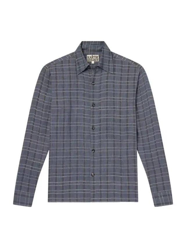 Kartik Research Checked Cotton and Silk-Blend Shirt - Men