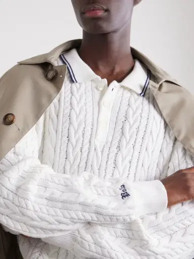 Polo Ralph Lauren Cable-Knit Cotton and Linen-Blend Polo Sweater - Men | Thumbnail 5 Polo Ralph Lauren Cable-Knit Cotton and Linen-Blend Polo Sweater - Men | Thumbnail 5