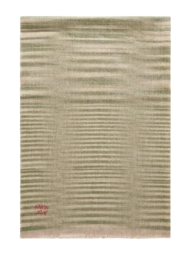 Kardo Embroidered Striped Cashmere Scarf - Men
