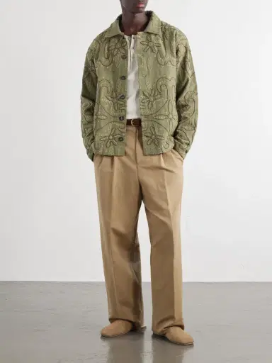 Kartik Research Godhadi Embroidered Cotton-Canvas Blouson Jacket - Men | Thumbnail 2 Kartik Research Godhadi Embroidered Cotton-Canvas Blouson Jacket - Men | Thumbnail 2