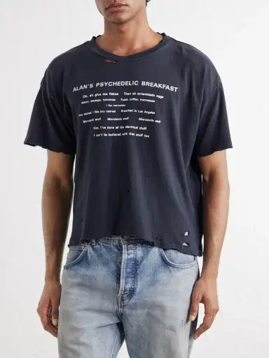 Enfants Riches Déprimés Alan's Breakfast Printed Distressed Cotton-Jersey T-Shirt - Men | Thumbnail 3 Enfants Riches Déprimés Alan's Breakfast Printed Distressed Cotton-Jersey T-Shirt - Men | Thumbnail 3