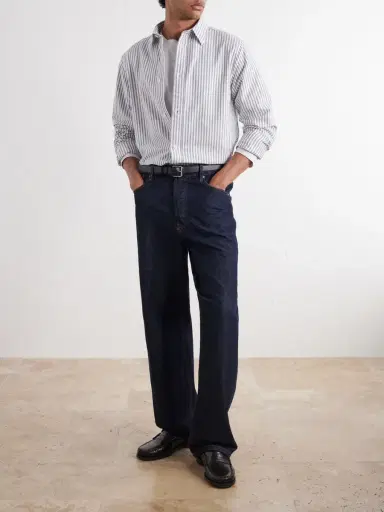 NN07 Colby 5910 Button-Down Collar Striped Organic-Cotton Oxford Shirt - Men | Thumbnail 2