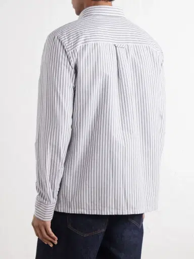 NN07 Colby 5910 Button-Down Collar Striped Organic-Cotton Oxford Shirt - Men | Thumbnail 4