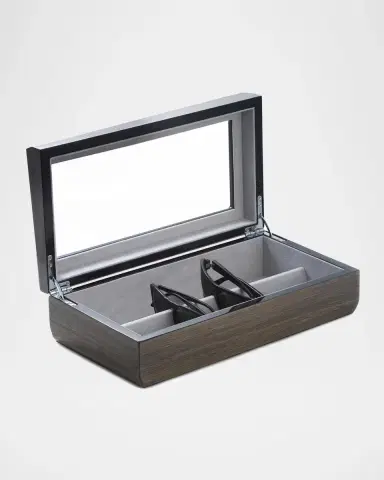 Bey-Berk Men's Personalized Wooden Eyeglass Storage Case | Thumbnail 2