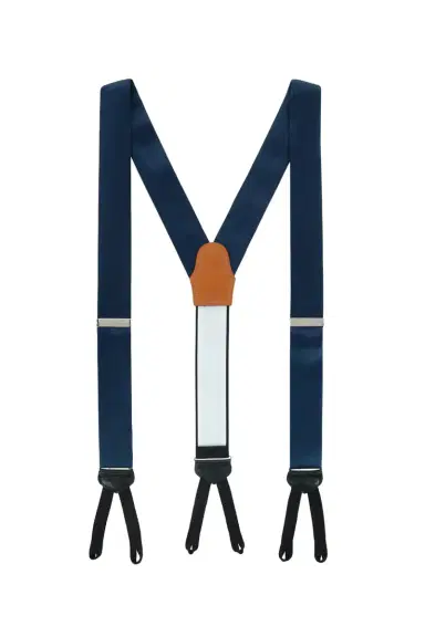 Trafalgar Men's Sutton Solid Silk Suspender Braces | Thumbnail 3 Trafalgar Men's Sutton Solid Silk Suspender Braces | Thumbnail 3