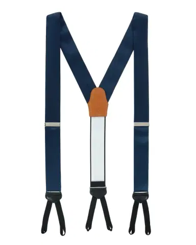 Trafalgar Men's Sutton Solid Silk Suspender Braces | Thumbnail 1 Trafalgar Men's Sutton Solid Silk Suspender Braces | Thumbnail 1