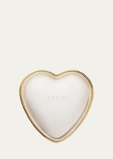 AERIN Ribbed 24K-Gold Rim Heart Dish | Thumbnail 2