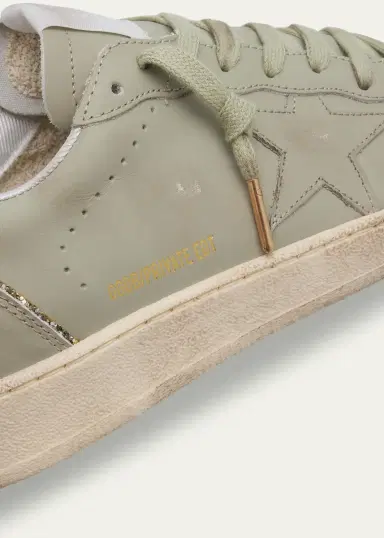 Golden Goose Ball Star Leather Glitter Low-Top Sneakers | Thumbnail 4