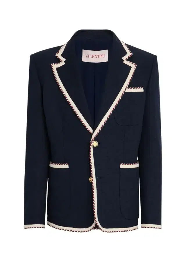 Valentino Garavani Men's VLogo Contrast-Trim Blazer