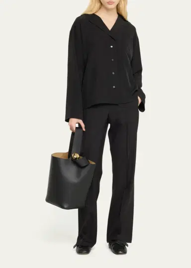 LOEWE Anagram Pebble Leather Bucket Bag | Thumbnail 5