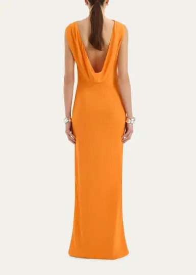 SIR. Isla Cowl-Back Silk Gown | Thumbnail 3 SIR. Isla Cowl-Back Silk Gown | Thumbnail 3