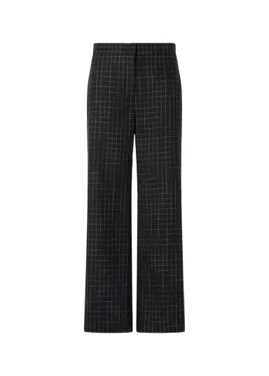 Akris punto High-Rise Check Straight-Leg Ankle Pants | Thumbnail 1 Akris punto High-Rise Check Straight-Leg Ankle Pants | Thumbnail 1