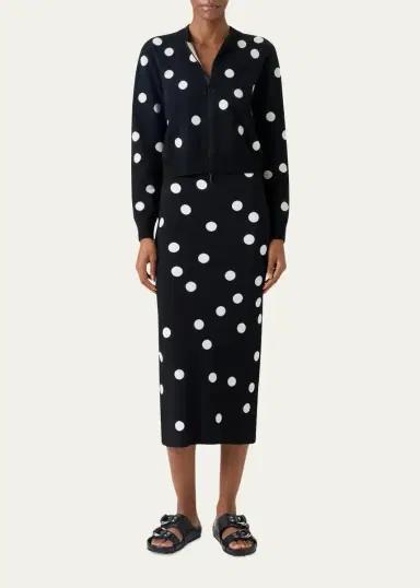 Akris punto Polka Dot Wool Zip Cardigan | Thumbnail 2