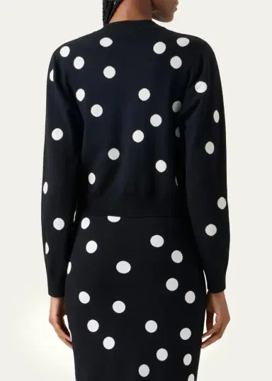 Akris punto Polka Dot Wool Zip Cardigan | Thumbnail 3
