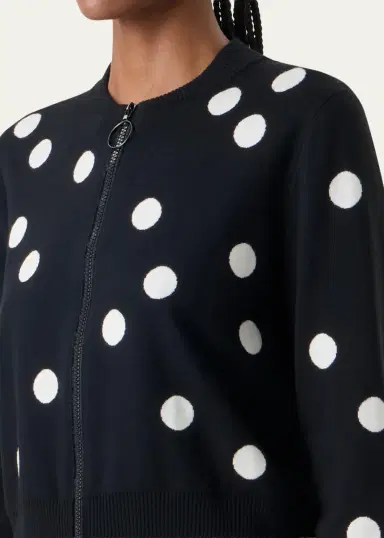 Akris punto Polka Dot Wool Zip Cardigan | Thumbnail 5