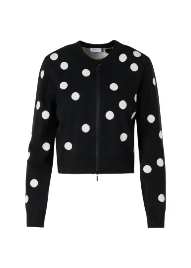 Akris punto Polka Dot Wool Zip Cardigan | Thumbnail 1