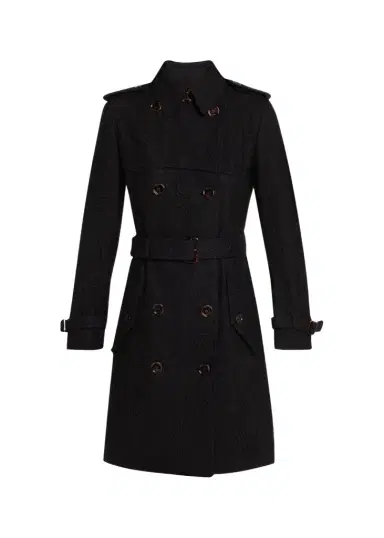 Burberry Foxfield Lace Double-Breasted Short Trench Jacket | Thumbnail 1