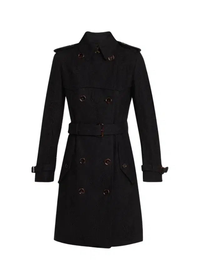 Burberry Foxfield Lace Double-Breasted Short Trench Jacket