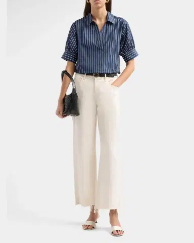 Frame The Popover Striped Cotton Top | Thumbnail 2 Frame The Popover Striped Cotton Top | Thumbnail 2