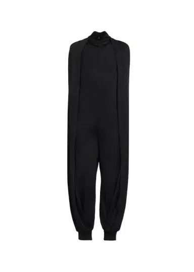 ALAÏA Jersey Wool-Blend Bat Jumpsuit | Thumbnail 1