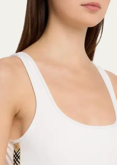Burberry Sorcha Check Trim One-Piece Swimsuit | Thumbnail 4 Burberry Sorcha Check Trim One-Piece Swimsuit | Thumbnail 4