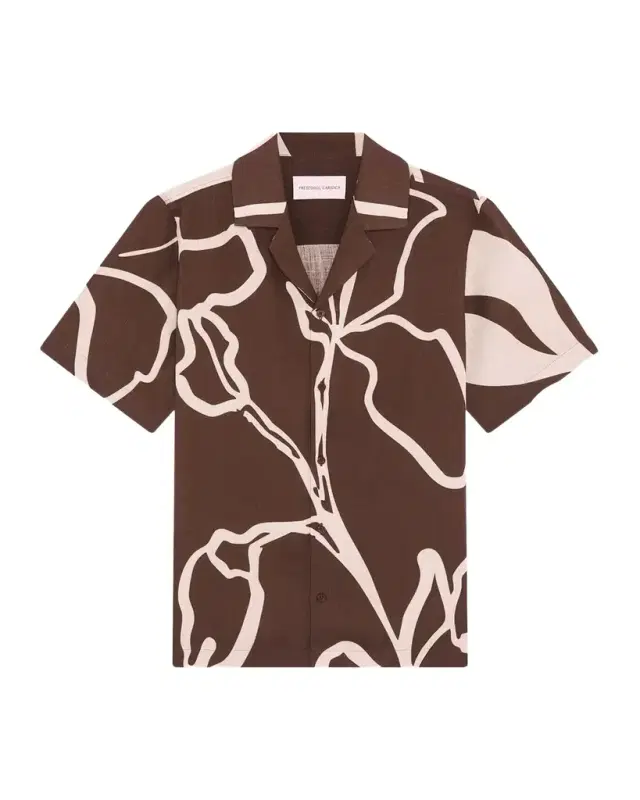 Frescobol Carioca Men's Roberto Floral-Print Linen Shirt