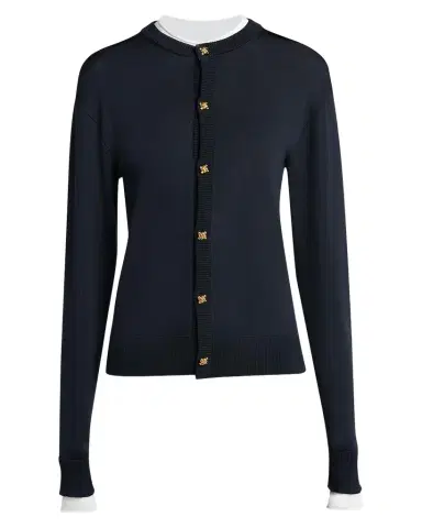 Bottega Veneta Silk Double Knit Crewneck Cardigan | Thumbnail 1
