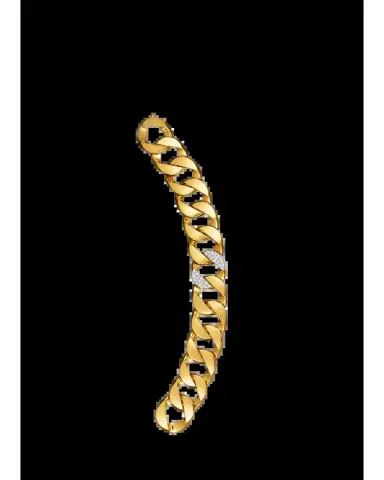 VERDURA 18K Yellow Gold Diamond Curb-Link Bracelet | Thumbnail 2