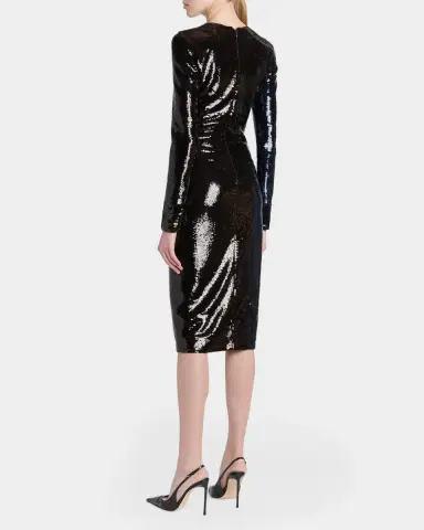 Tom Ford Sequined Long-Sleeve Midi Dress | Thumbnail 3