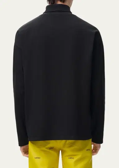 Loewe Men's Stretch Cotton Logo Turtleneck Sweater | Thumbnail 2