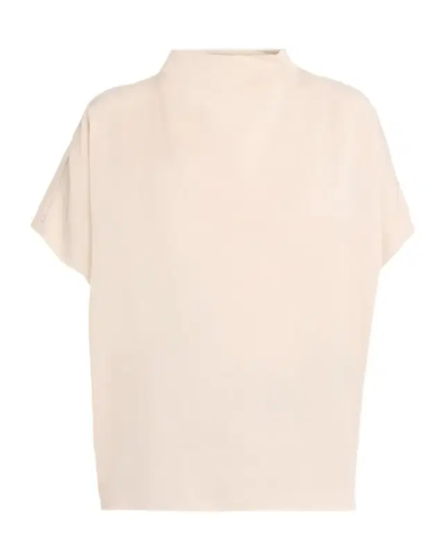 PESERICO Chain-Trim Mock-Neck Shirt