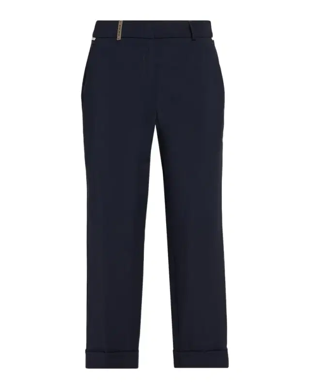 PESERICO Cropped Straight-Leg Stretch Wool Pants