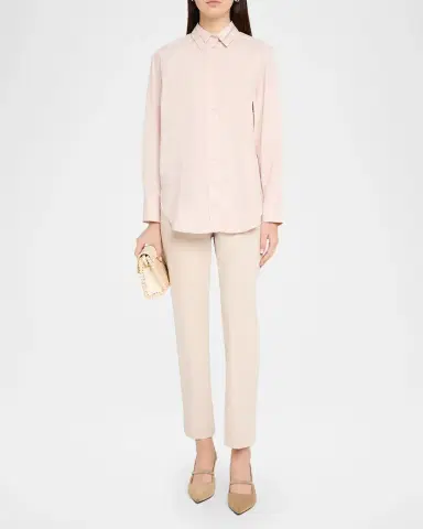 PESERICO Chain-Trim Stretch Cotton Shirt | Thumbnail 2 PESERICO Chain-Trim Stretch Cotton Shirt | Thumbnail 2