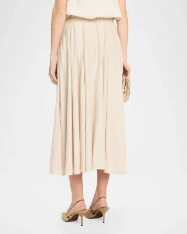 PESERICO Fluid A-Line Midi Skirt | Thumbnail 3 PESERICO Fluid A-Line Midi Skirt | Thumbnail 3