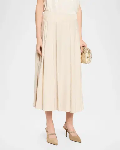 PESERICO Fluid A-Line Midi Skirt | Thumbnail 4 PESERICO Fluid A-Line Midi Skirt | Thumbnail 4