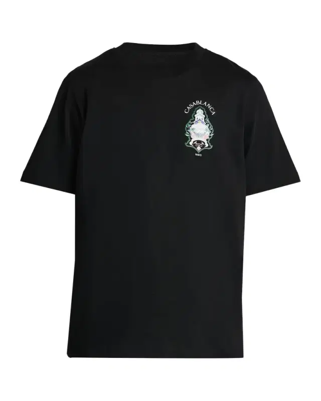 Casablanca Classic Logo Graphic Cotton Crewneck T-Shirt