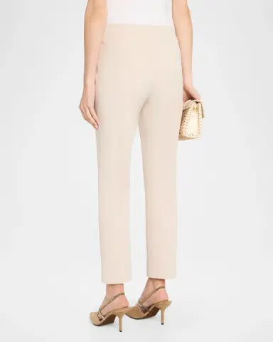 PESERICO Cropped Stretch Cotton Pants | Thumbnail 3 PESERICO Cropped Stretch Cotton Pants | Thumbnail 3