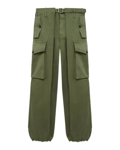 LOEWE Pleated Straight-Leg Cargo Trousers | Thumbnail 1