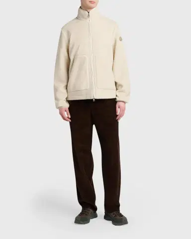 Moncler Men's Fleece Stand Collar Full-Zip Cardigan | Thumbnail 2 Moncler Men's Fleece Stand Collar Full-Zip Cardigan | Thumbnail 2