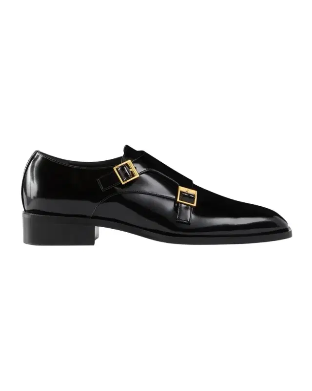 Giuseppe Zanotti Men's Filler Leather Double-Monk Strap Loafers