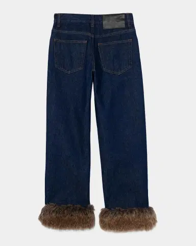 Marc Jacobs Faux-Fur-Trimmed Crop Jeans | Thumbnail 6