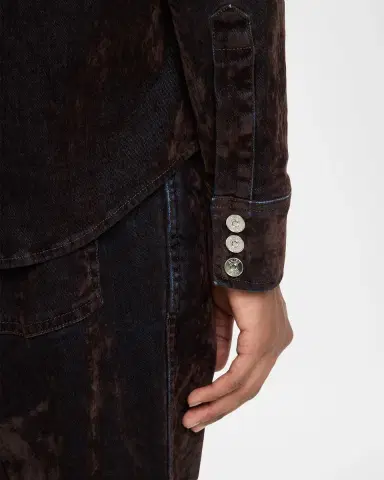 AMIRI Men's Flock Denim Western Shirt | Thumbnail 6