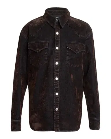 AMIRI Men's Flock Denim Western Shirt | Thumbnail 1