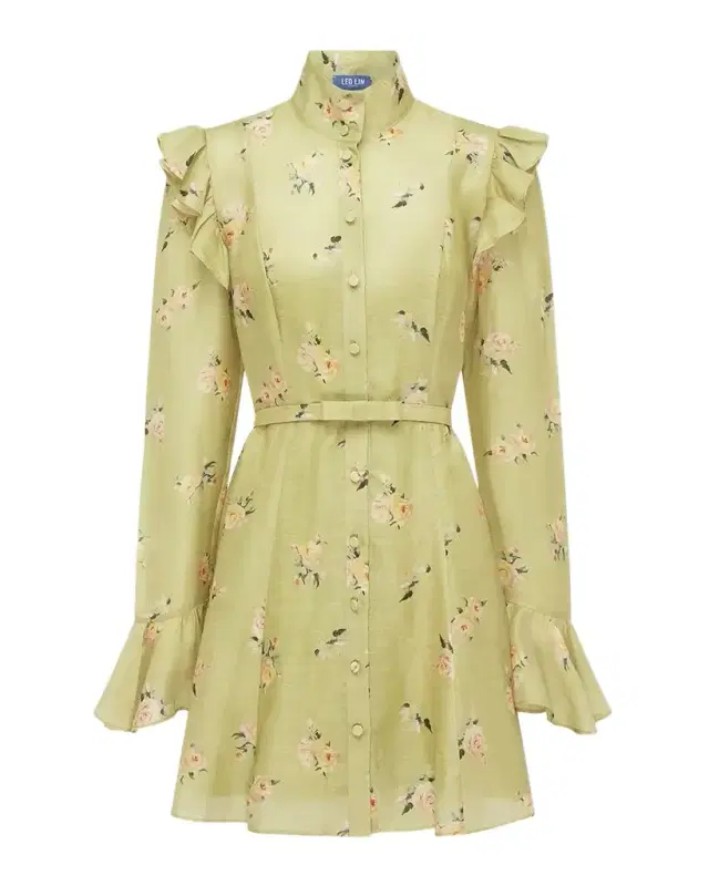 LEO LIN Kristy Ruffle-Trim Floral Mini Dress