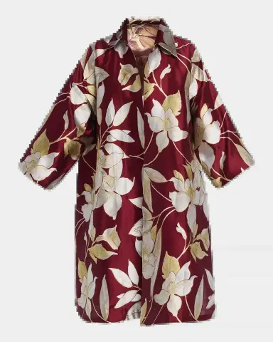 Eskandar Sloped Shoulder Wide A-Line Open Jacket With Collar - 3/4 Length | Thumbnail 2 Eskandar Sloped Shoulder Wide A-Line Open Jacket With Collar - 3/4 Length | Thumbnail 2