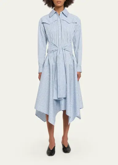 3.1 Phillip Lim Striped Handkerchief Midi Shirtdress | Thumbnail 2 3.1 Phillip Lim Striped Handkerchief Midi Shirtdress | Thumbnail 2