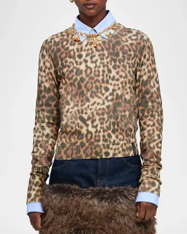 Marc Jacobs Leopard-Print Cotton Sweater | Thumbnail 4 Marc Jacobs Leopard-Print Cotton Sweater | Thumbnail 4