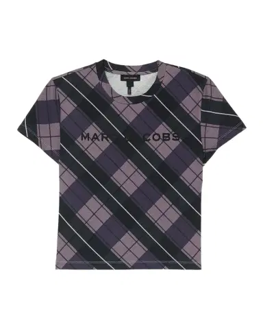 Marc Jacobs Logo Checked Cotton T-Shirt | Thumbnail 1