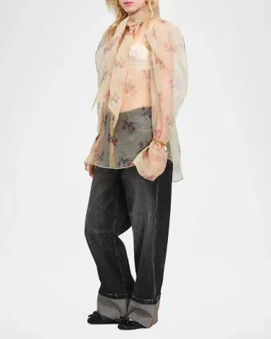 Marc Jacobs Floral Silk Blouse | Thumbnail 2