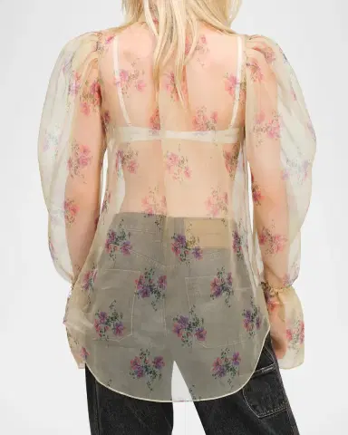 Marc Jacobs Floral Silk Blouse | Thumbnail 3